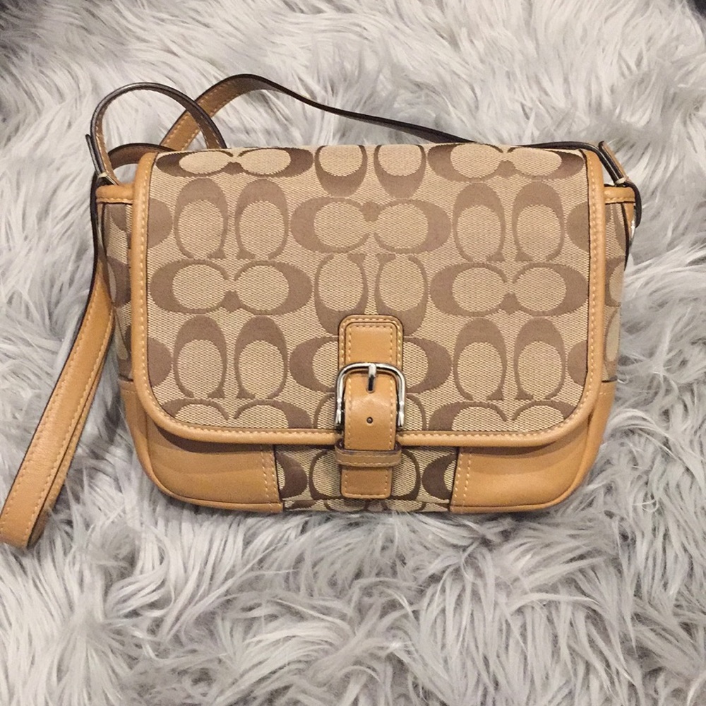 Coach- brown crossbody bag